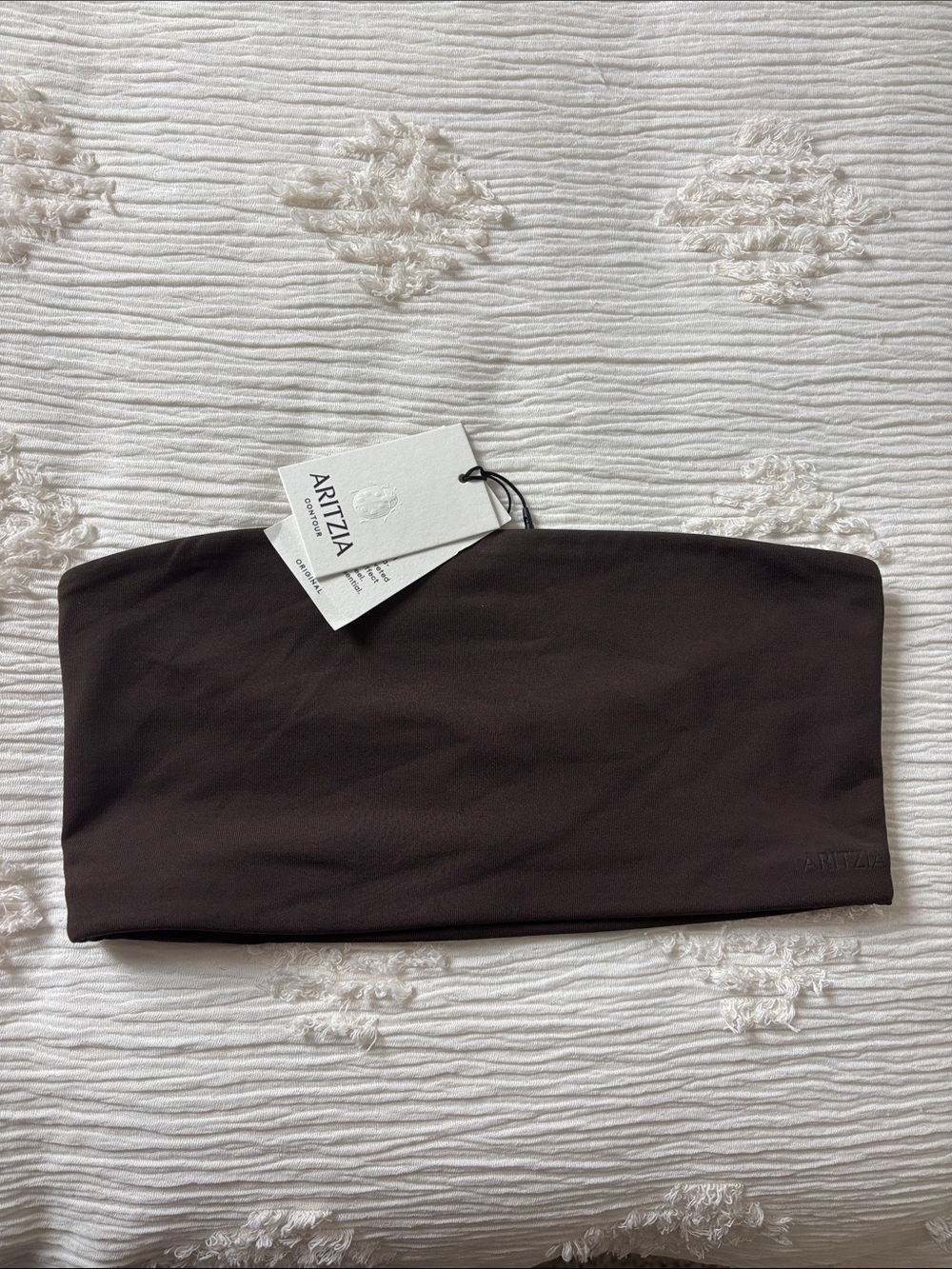 Aritzia Contour Strapless Bandeau in Mocha Brown